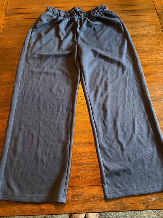 Pinspark Pants - PINSpark Women’s PL Petite Large Black Wide Leg Pull On Pants Elastic Waist